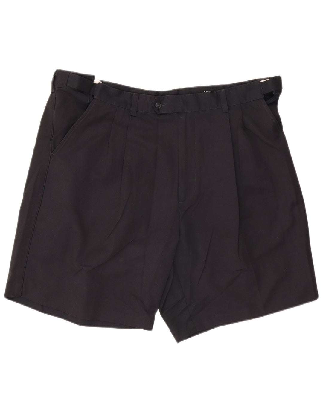 Izod Pantalones cortos casuales pegados para hombre W38 XL Poliéster azul marino