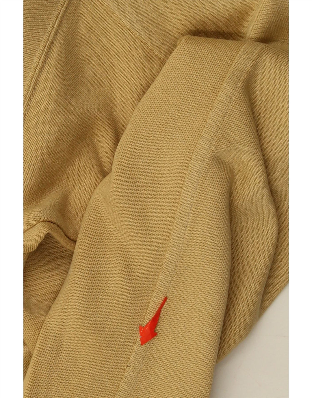 CHAMPION Mens Zip Hoodie Sweater Small Beige Cotton