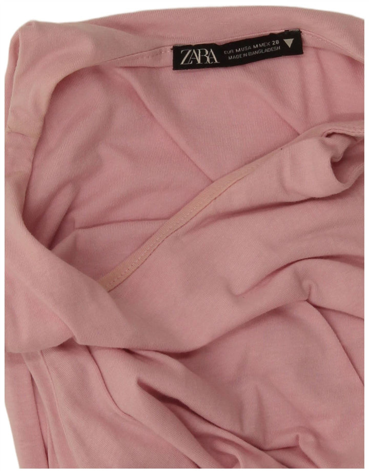 Zara Mujer Maxi Vestido Sin Mangas UK 42 Rosa Mediano