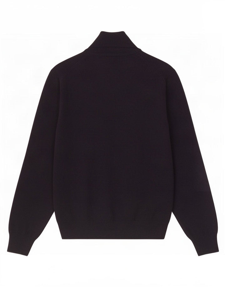 Gant Jersey con cuello y cremallera de lana azul marino medio para hombre