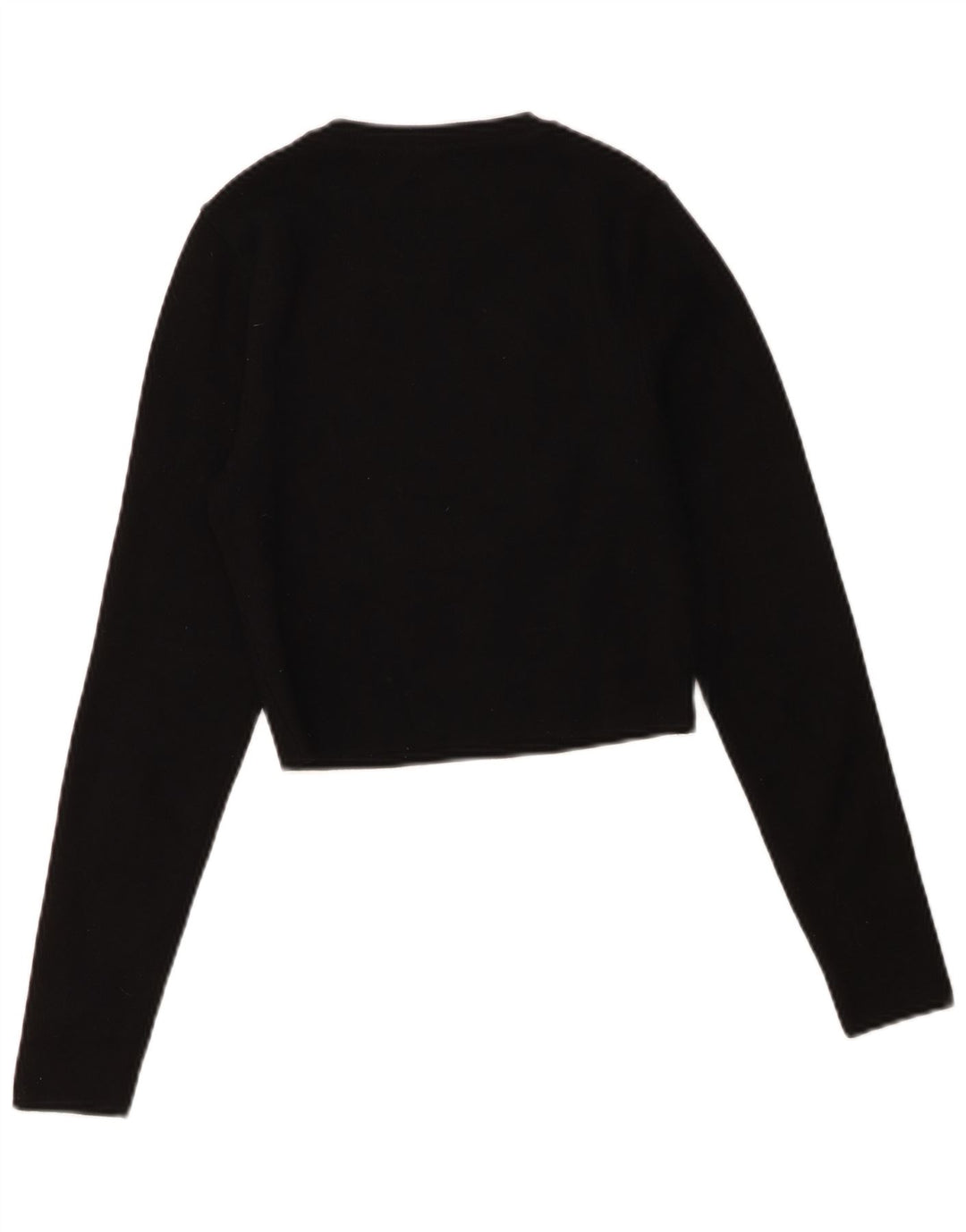 Zara Mujer Crop Top UK 44 Grande Viscosa Negra