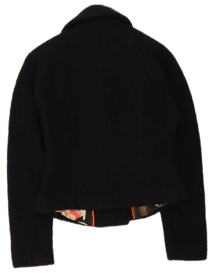 Ted Baker Chaqueta Bolero para Mujer UK 8 Small Lana Negra