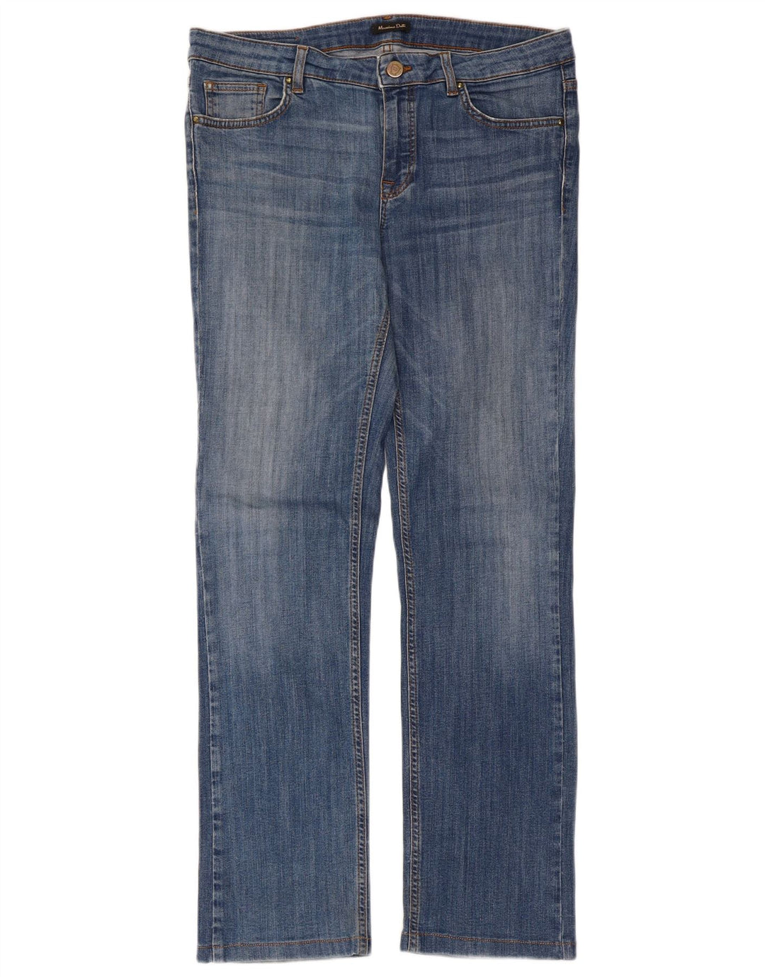 Massimo Dutti Vaqueros Rectos Mujer EU 42 Large W32 L29 Azul