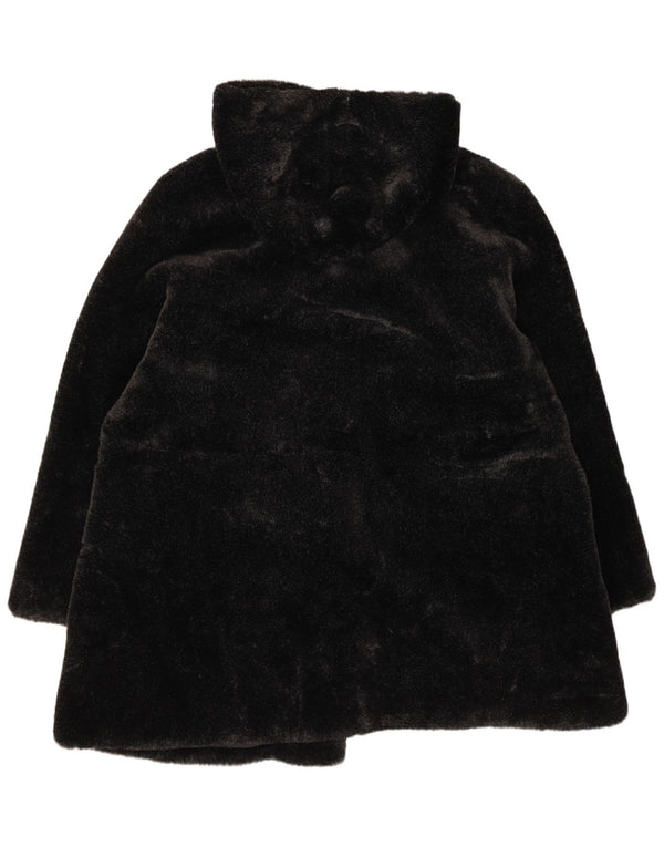 Canda Chaqueta de piel sintética con capucha para mujer IT 48 XL Acrílico negro
