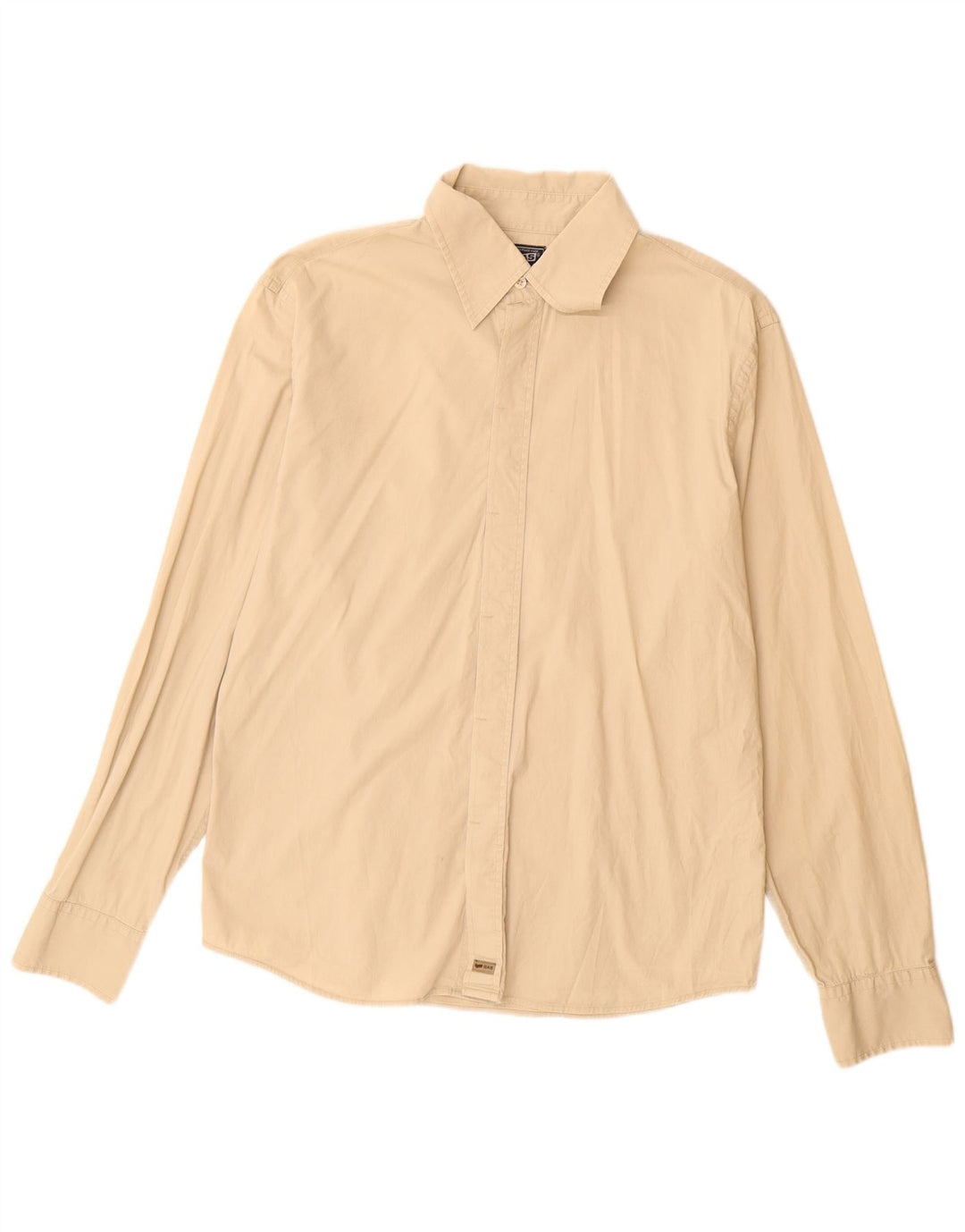 Camisa Gas Hombre XL Algodón Beige