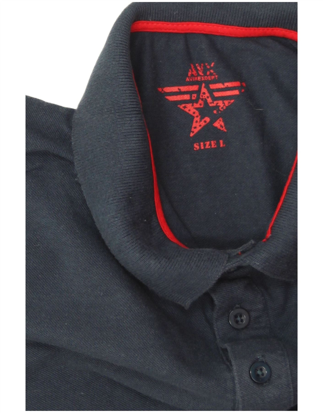 Avirex Polo para hombre grande azul marino