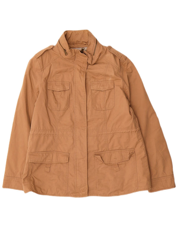 Marks & Spencer Chaqueta utilitaria con capucha Indigo para mujer, talla 44, color beige