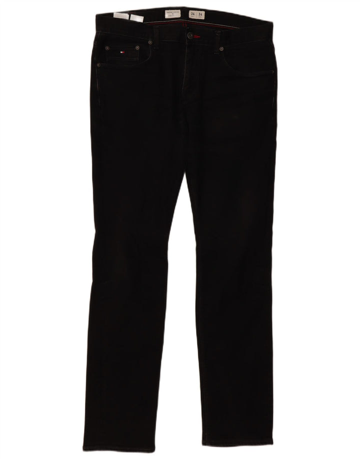 TOMMY HILFIGER Vaqueros rectos Denton para hombre W34 L34 Algodón negro
