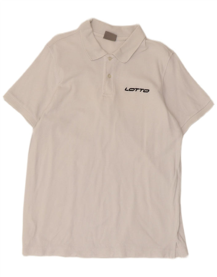 Polo Lotto Hombre Grande Blanco
