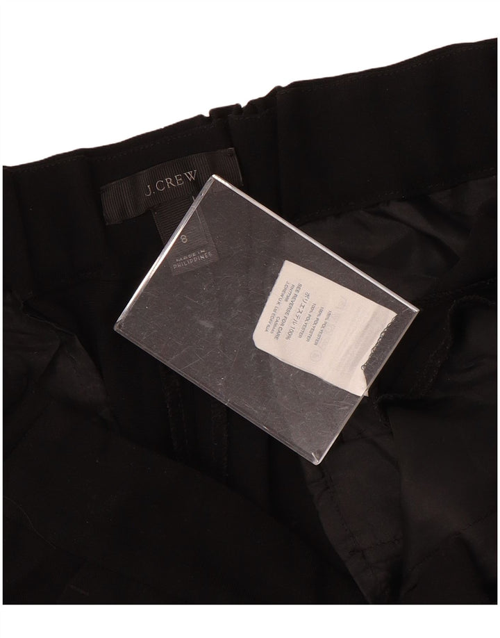J. CREW Pantalones chinos cónicos para mujer US 8 Medium W32 L26 Poliéster negro