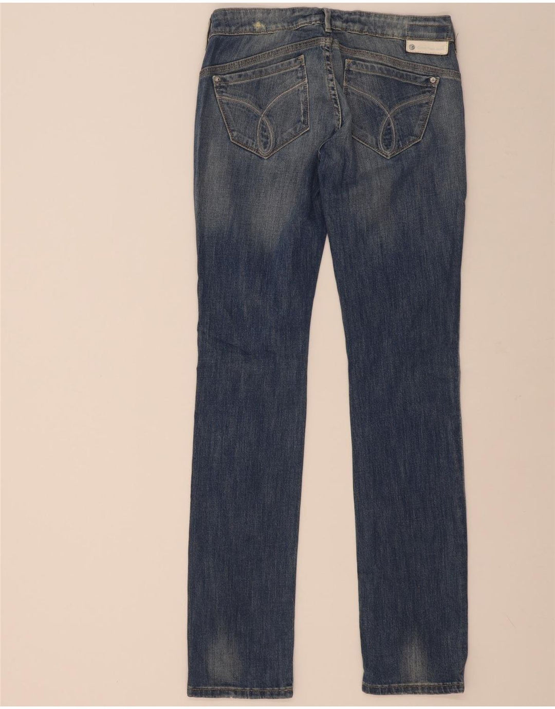 Vaqueros ajustados para mujer Calvin Klein W29 L34 Algodón azul