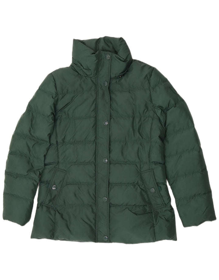 Tommy Hilfiger Chaqueta acolchada con capucha para mujer UK 18 XL Poliéster verde