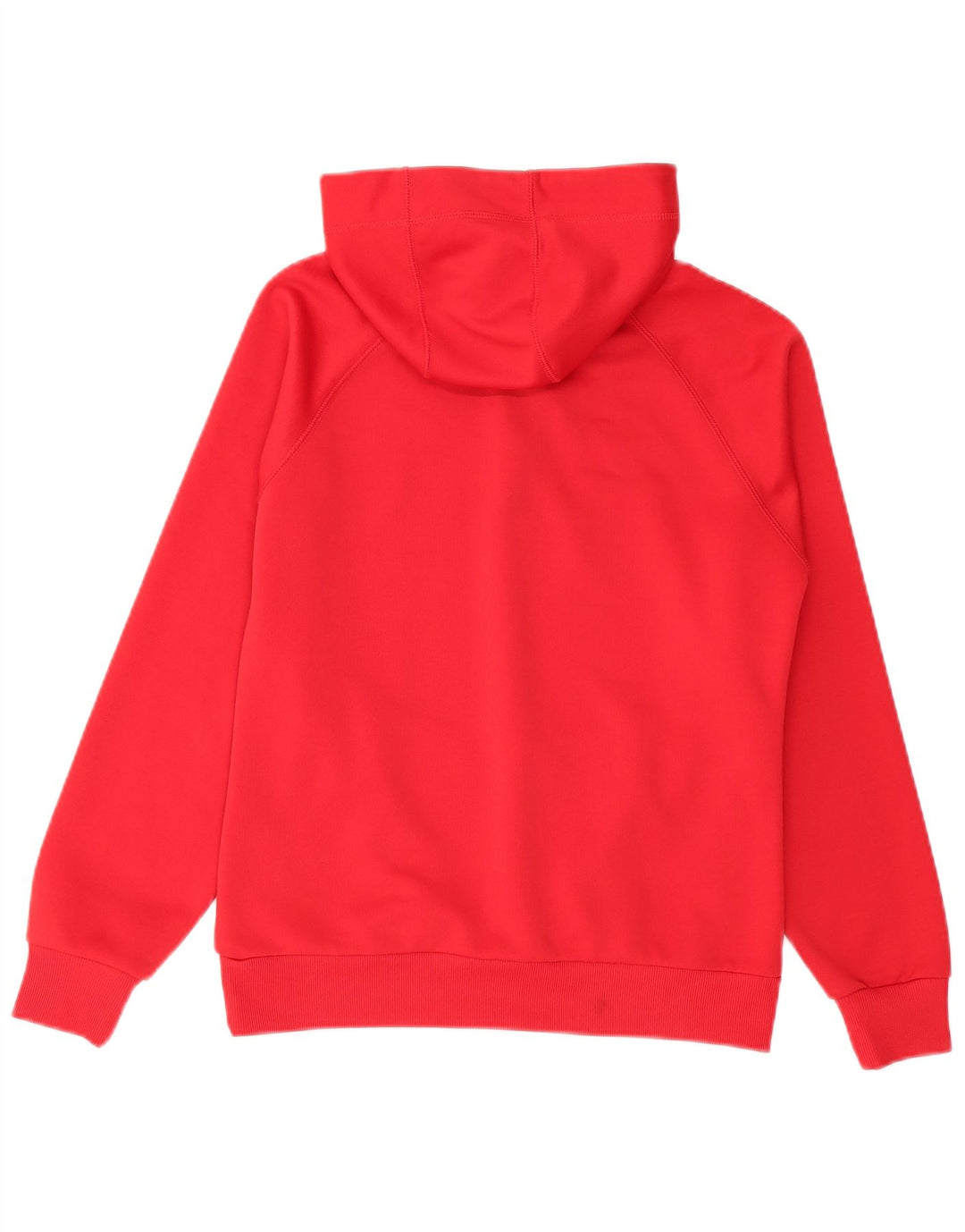 Hummel Sudadera con capucha y cuello con cremallera para hombre, color rojo pequeño