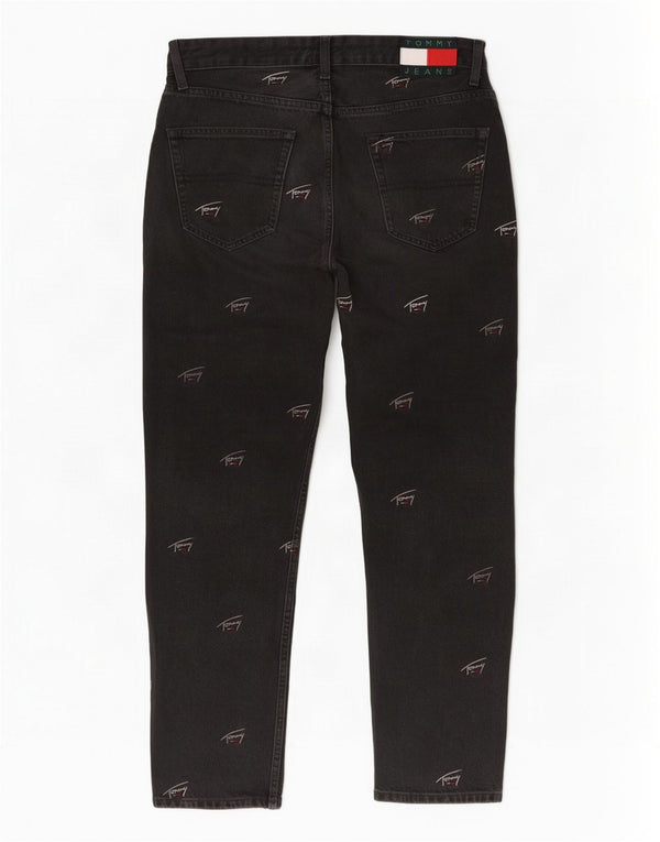 Tommy Hilfiger Jeans rectos con gráfico Dad Crop para mujer W30 L26 Algodón negro