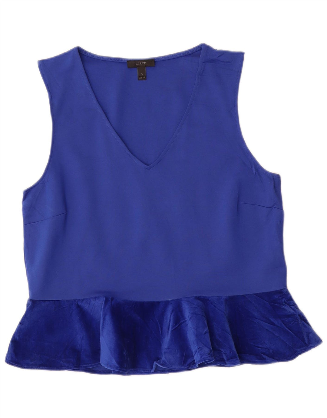 J. CREW Blusa sin mangas para mujer UK 44 Viscosa azul grande