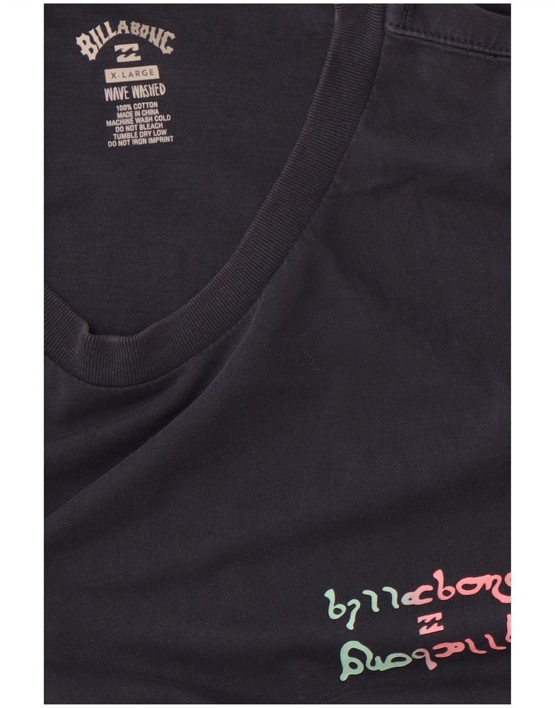 BILLABONG Camiseta gráfica para hombre Top XL Azul marino Algodón