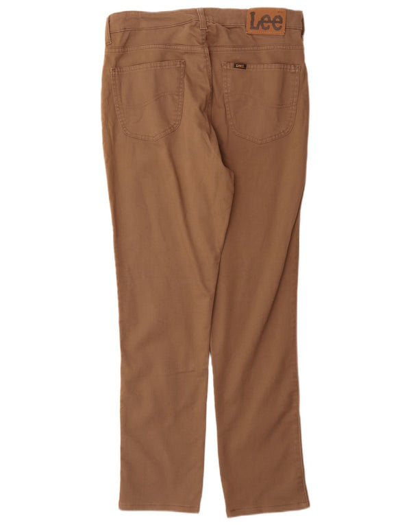 Pantalones Lee Dallas Slim Casuales para Mujer W34 L30 Algodón Marrón