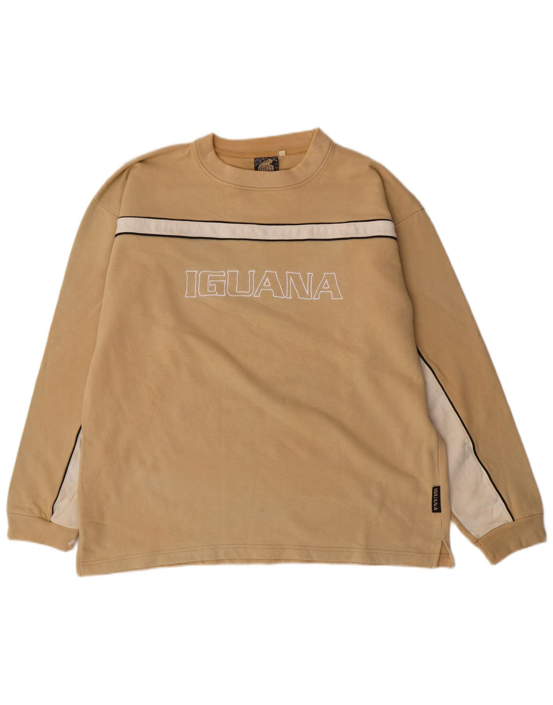 IGUANA Hombre Sudadera Gráfica Jersey XL Algodón Beige