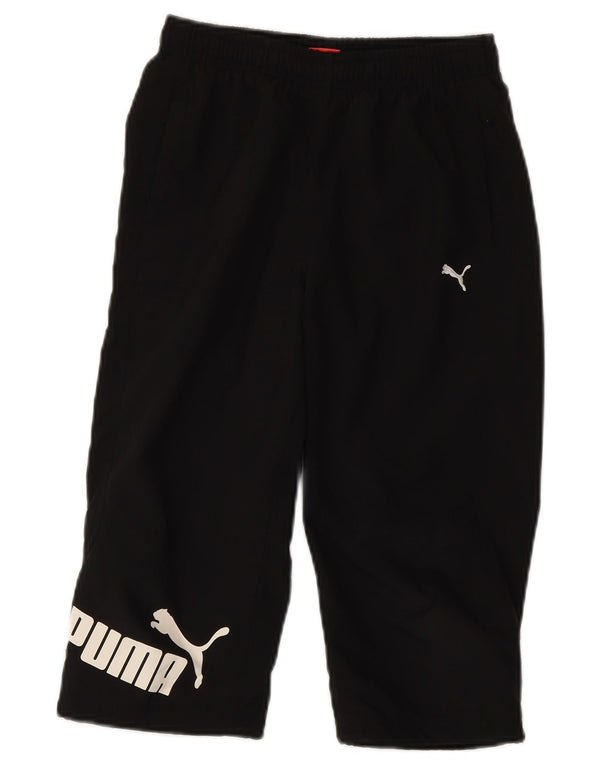 Puma - Pantalones de chándal para niño, diseño capri, 11-12 años, color negro