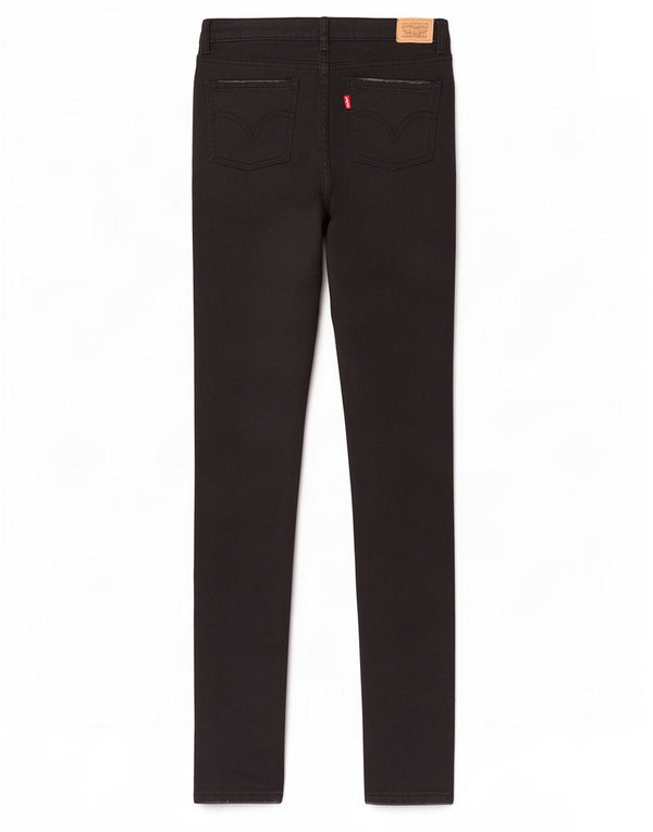 Levi's Vaqueros súper ajustados desgastados 710 para niños 15-16 años W30 L32 Negro