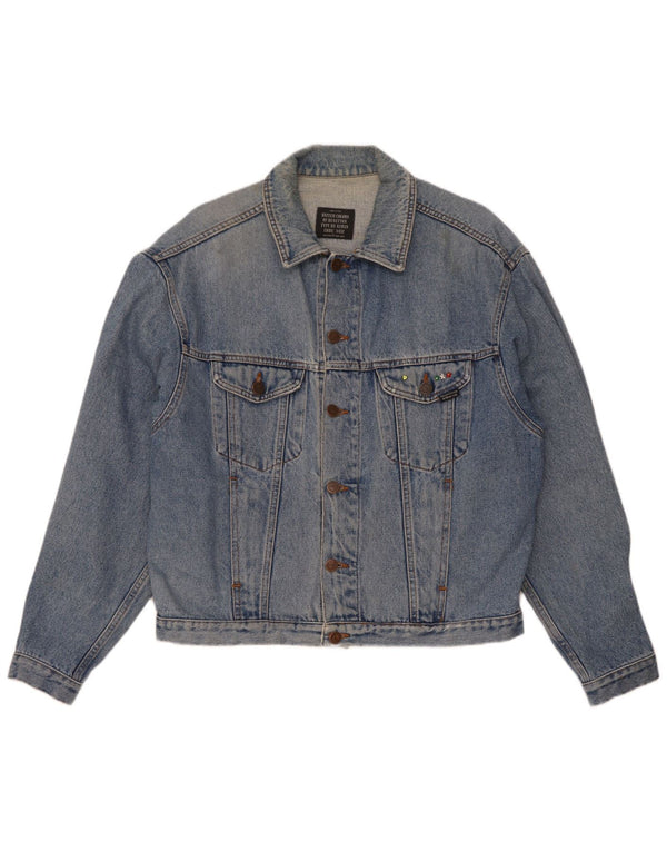 Benetton Chaqueta Vaquera IT 46 Small Azul Algodón