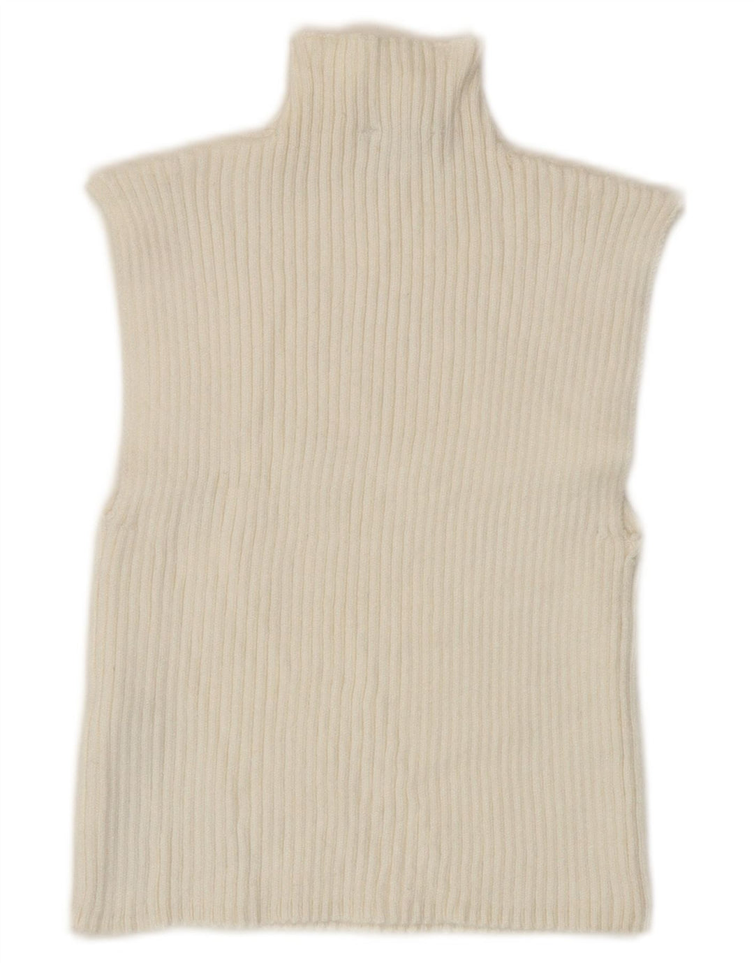 Zara Mujer Crop Vest Tank Top UK 8 Small Viscosa Blanca