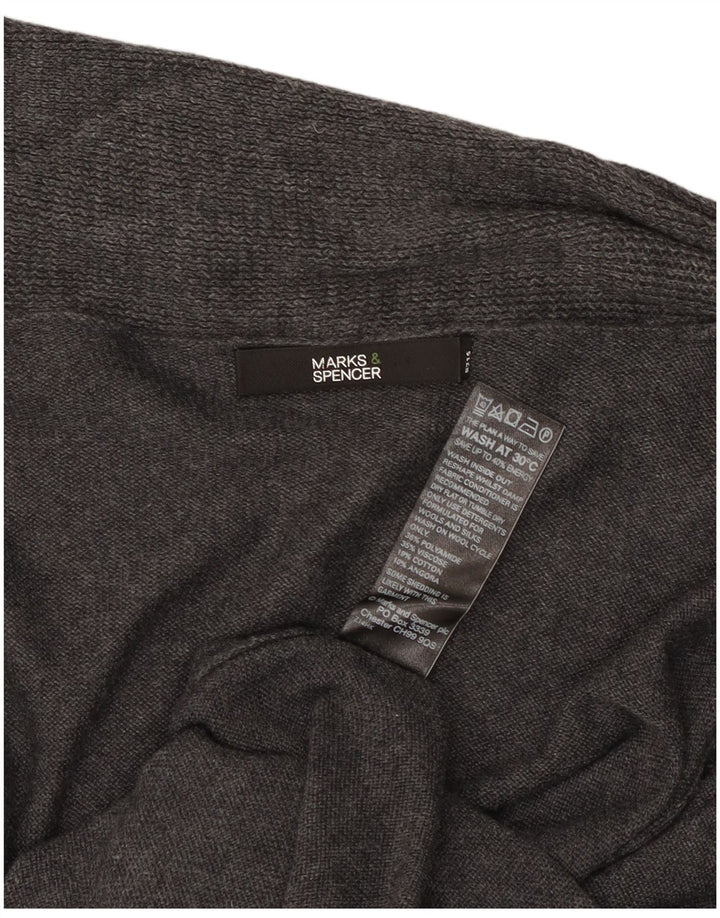 Marks & Spencer Suéter Cárdigan Abierto Largo para Mujer UK 46 Grande Gris