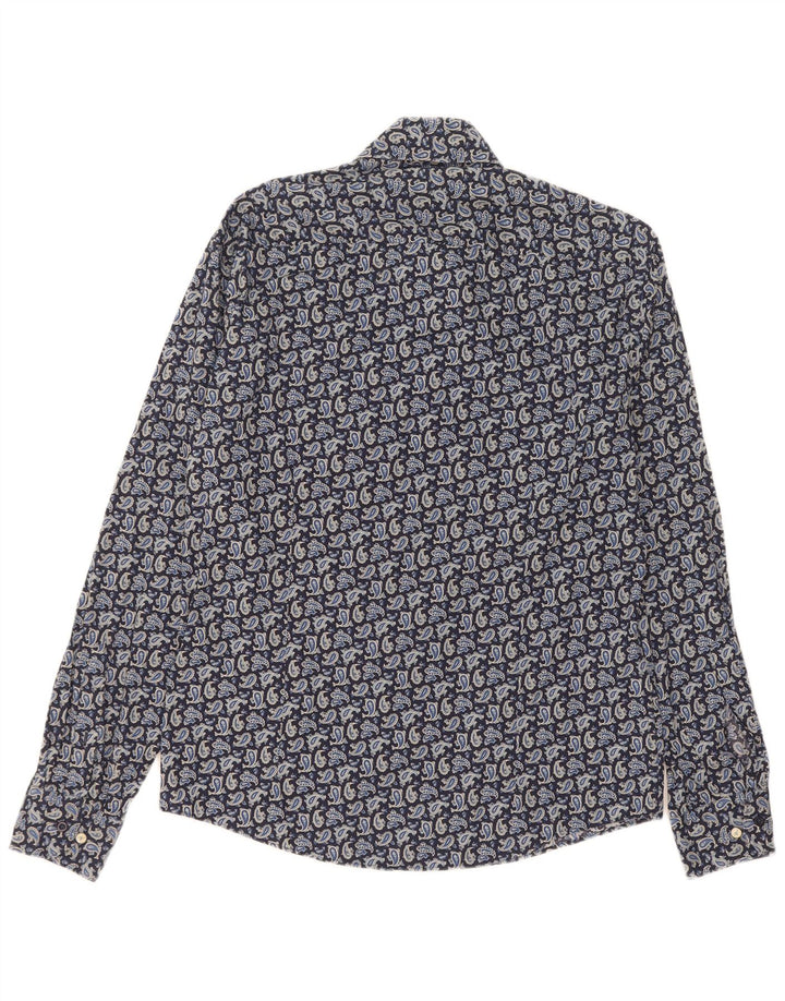 Camisa Venti de edición limitada para hombre de algodón Paisley azul marino mediano