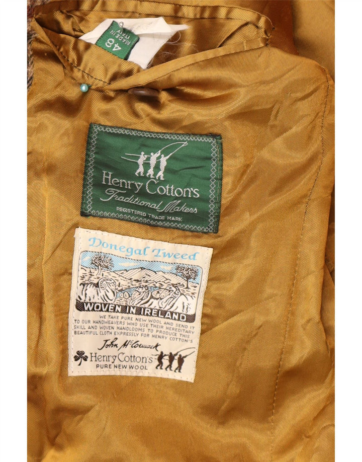 Henry Cottons Chaqueta tipo blazer de 2 botones para hombre IT 48 Pata de gallo marrón medio