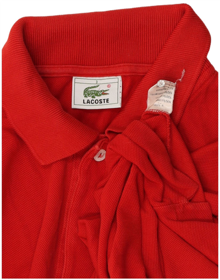 Polo Lacoste para hombre talla 3 pequeño algodón rojo