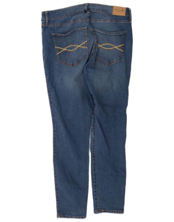 Abercrombie & Fitch Jeans ajustados desgastados para mujer US 8 Medium W29 L26 Azul
