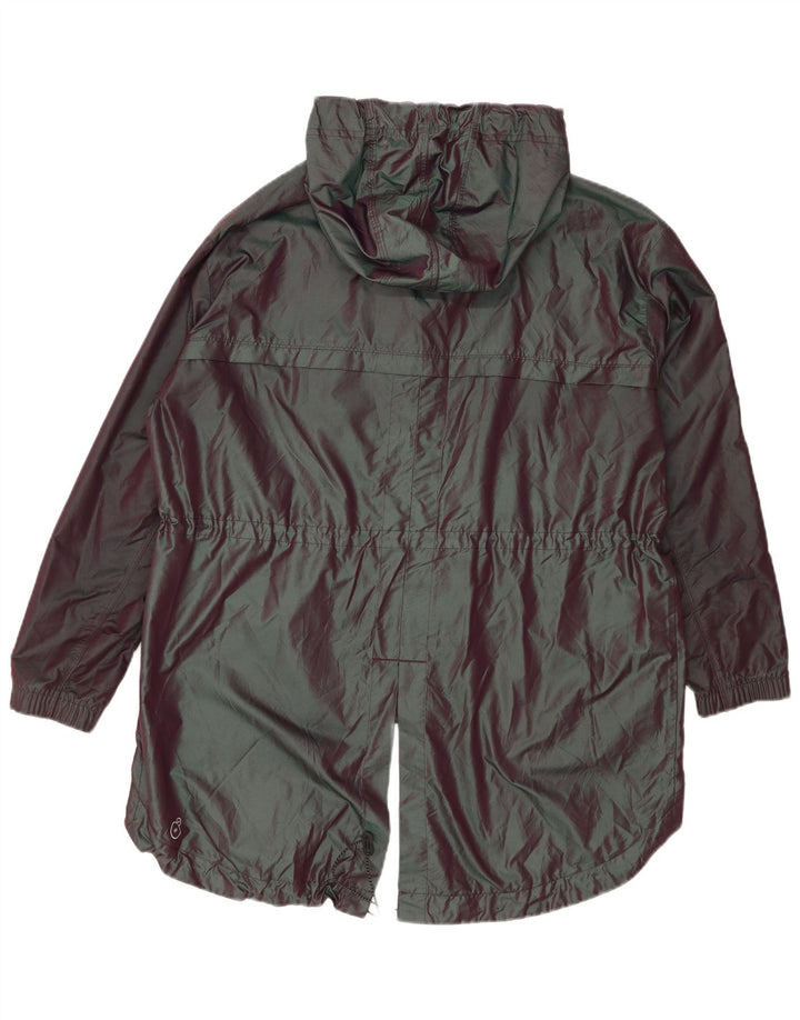 Puma Chaqueta impermeable extragrande con capucha para mujer, talla 40, talla grande, color morado, poliamida
