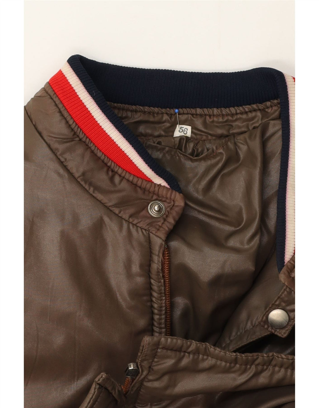 Vintage hombres chaqueta acolchada Reino Unido 38 marrón medio