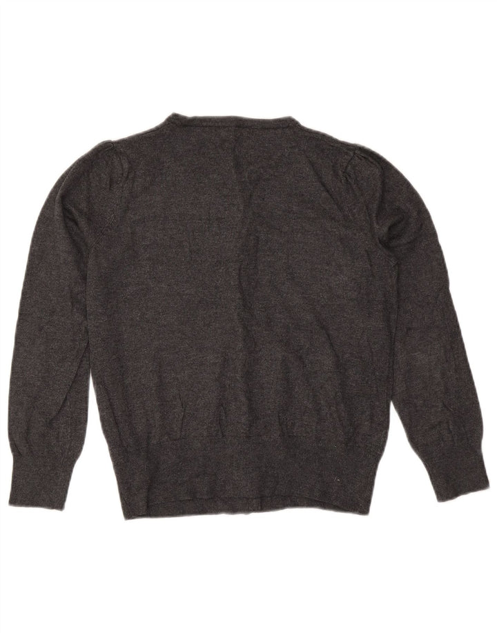 Marks & Spencer Suéter tipo cárdigan corto para mujer UK 44 Viscosa gris medio