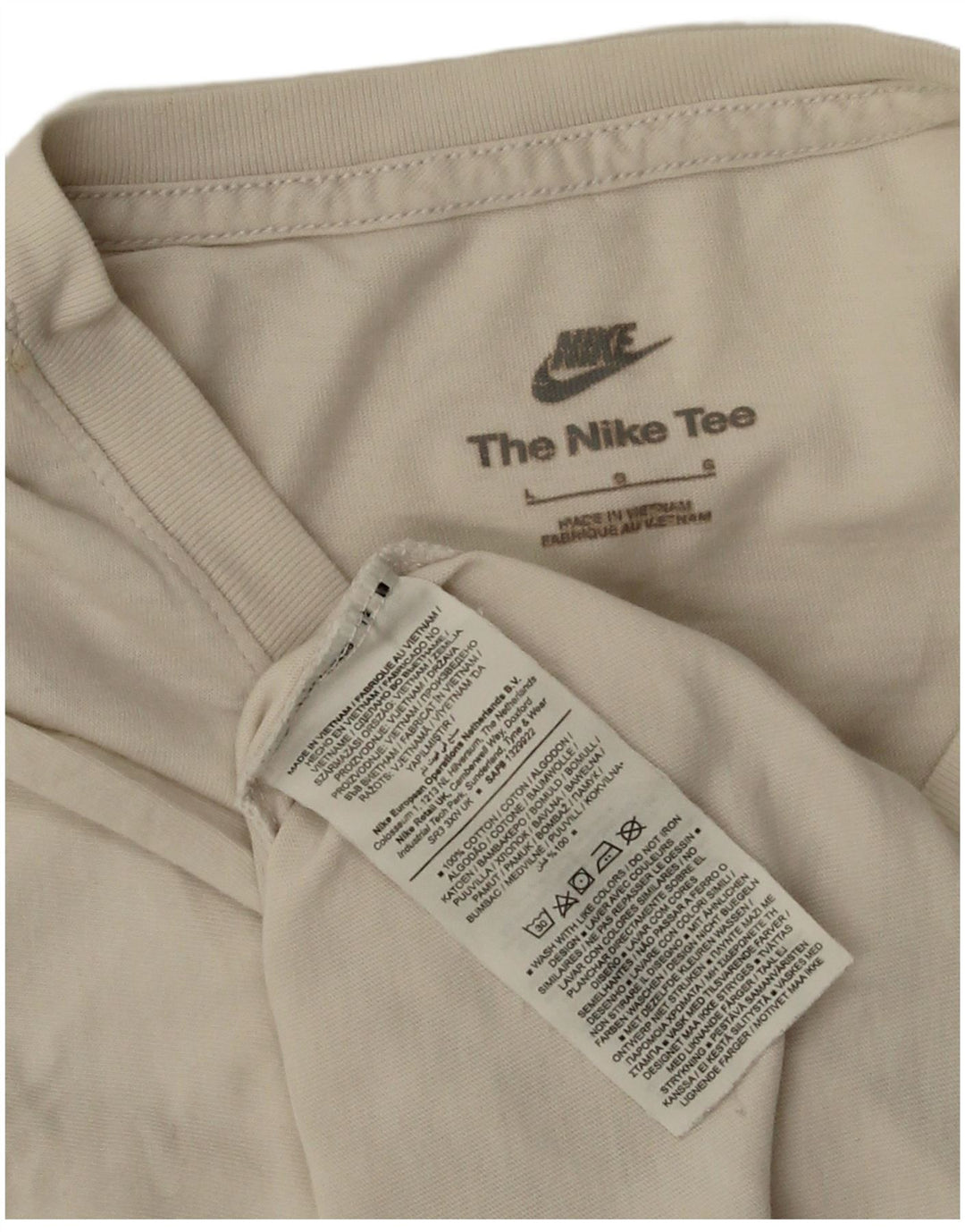 Camiseta NIKE para hombre Top grande de algodón blanco