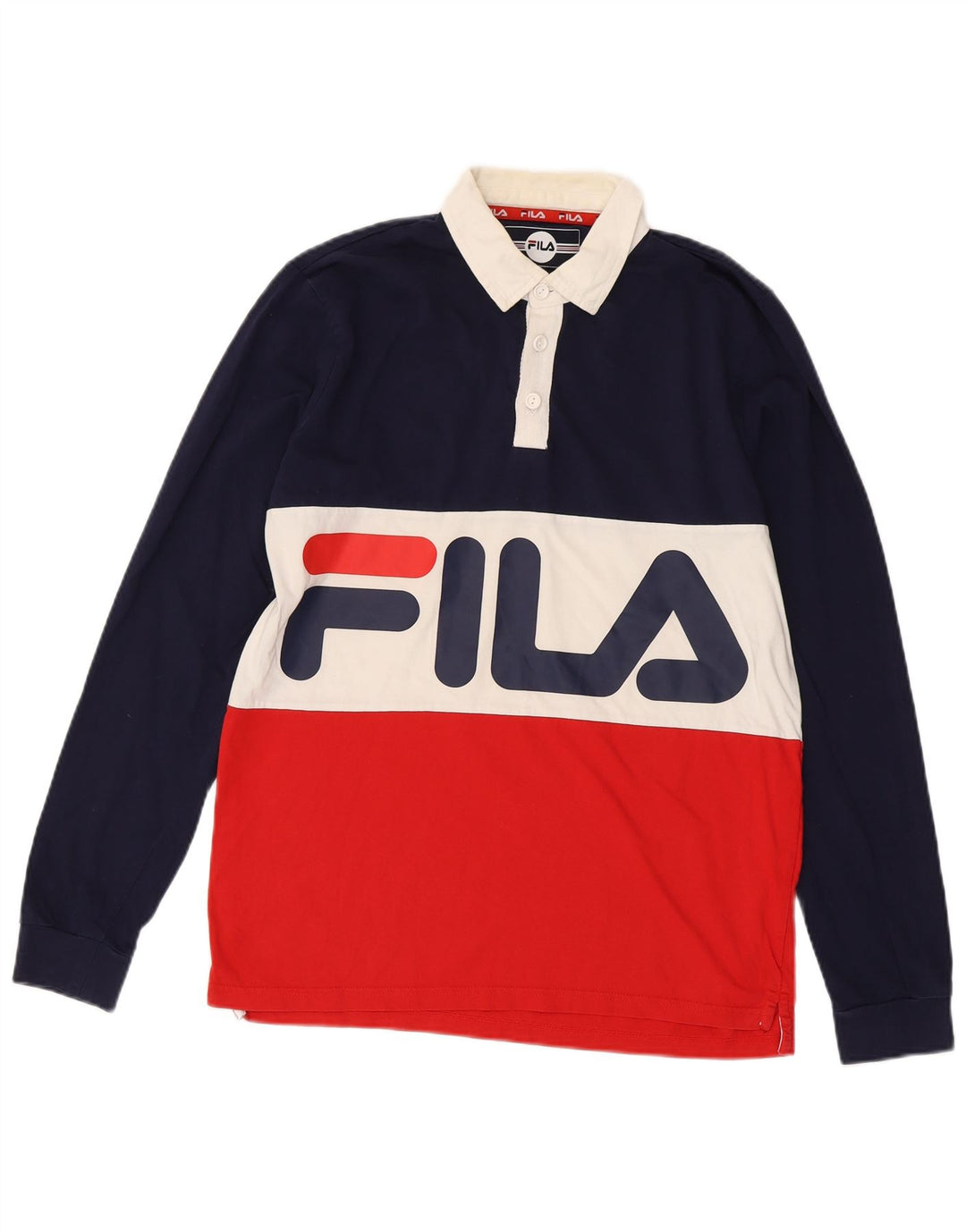 Fila Polo De Rugby Gráfico Para Hombre Medium Multicolor Colorblock