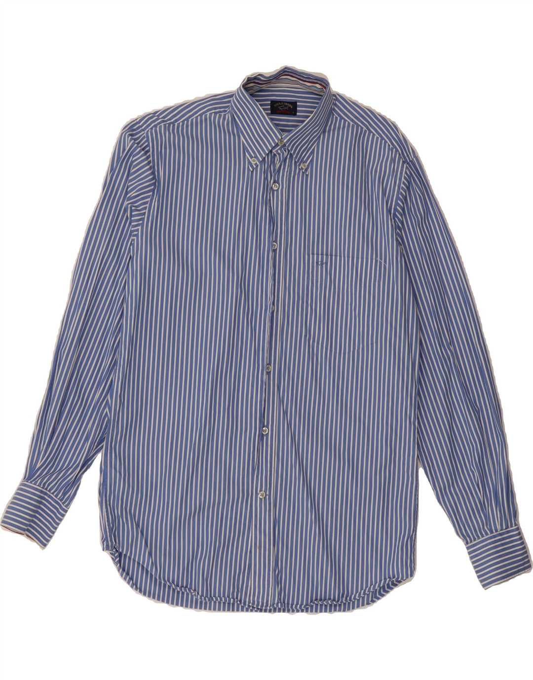 PAUL & SHARK Mens Shirt Medium Blue Pinstripe Cotton Vintage Paul & Shark and Second-Hand Paul & Shark from Messina Hembry 