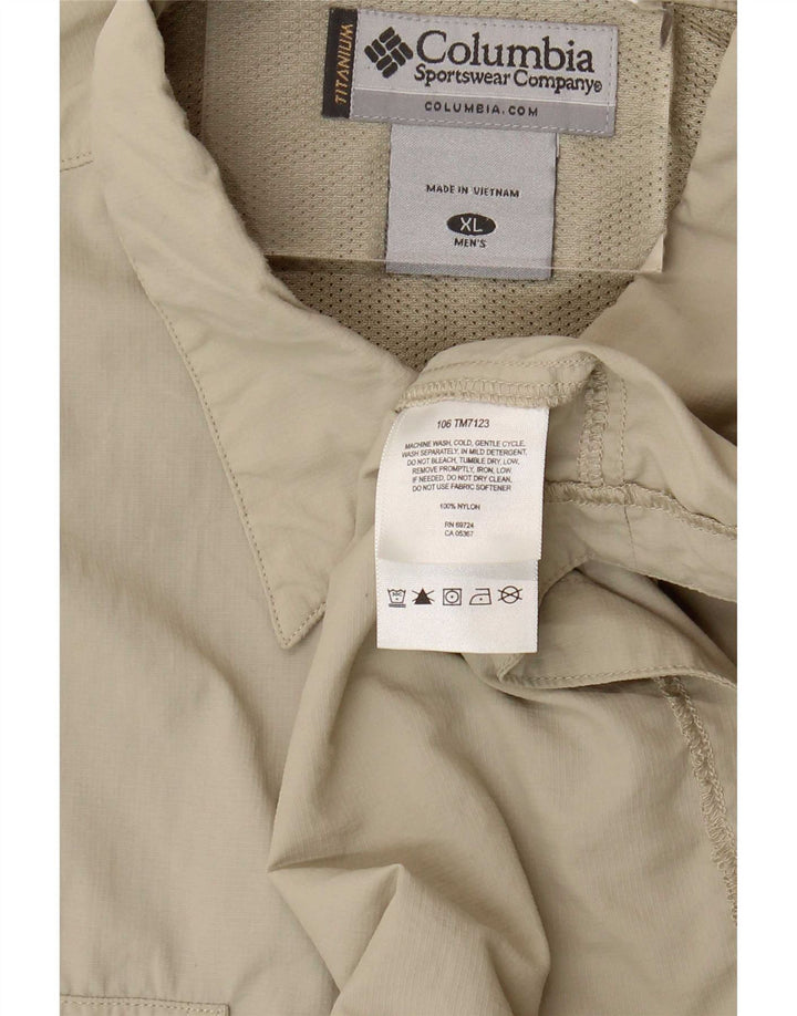 Camisa Columbia Hombre XL Nylon Beige