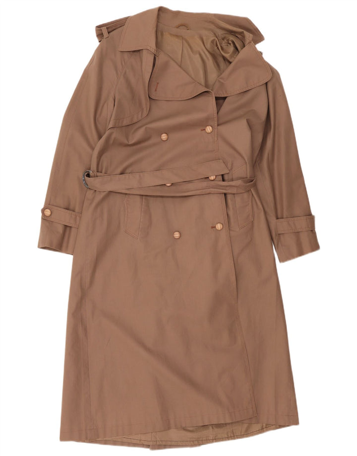 Vintage mujer oversize gabardina EU 36 pequeño algodón beige