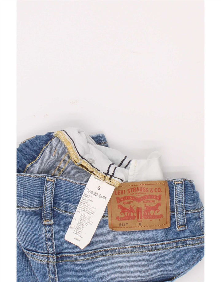 Levi's 511 Shorts vaqueros ajustados para niños 7-8 años W22 Algodón azul