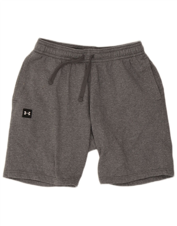 Under Armour Pantalones cortos deportivos para hombre de algodón gris grande