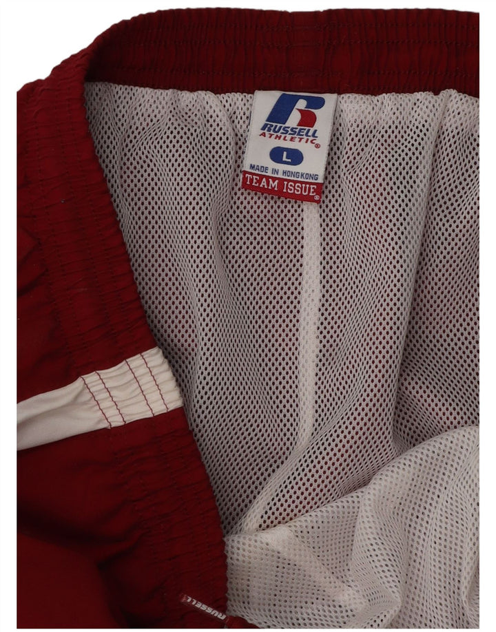 RUSSELL ATHLETIC Pantalones de chándal para hombre, color burdeos, color block