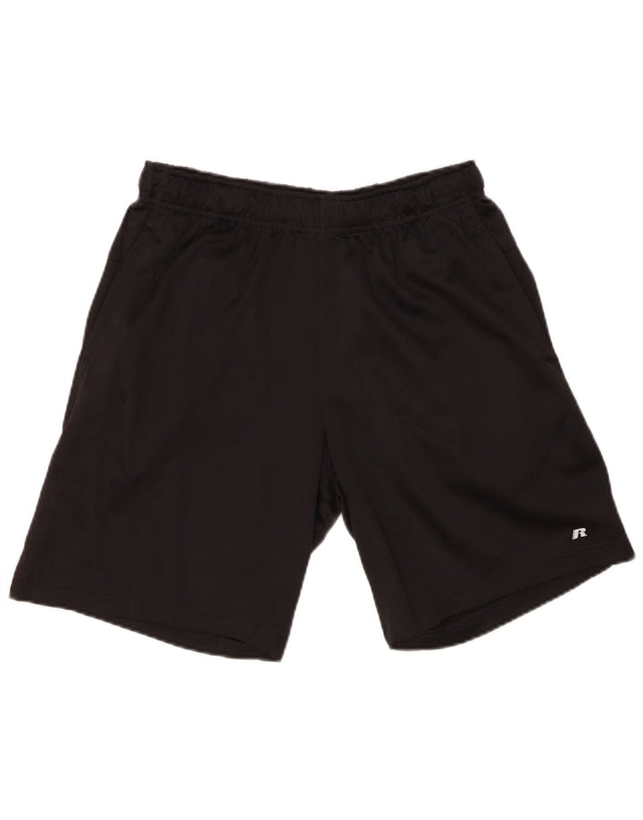 RUSSELL ATHLETIC Pantalones cortos deportivos Dri-Power para hombre Poliéster negro mediano