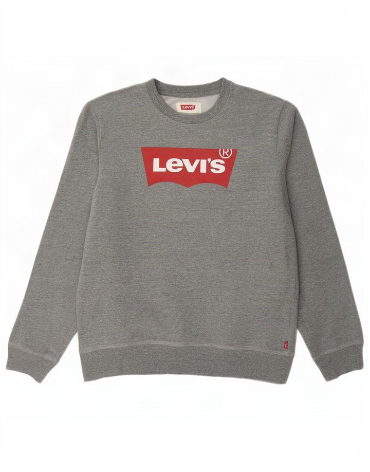 Levi's Sudadera estampada para niños 13-14 años XL Algodón gris