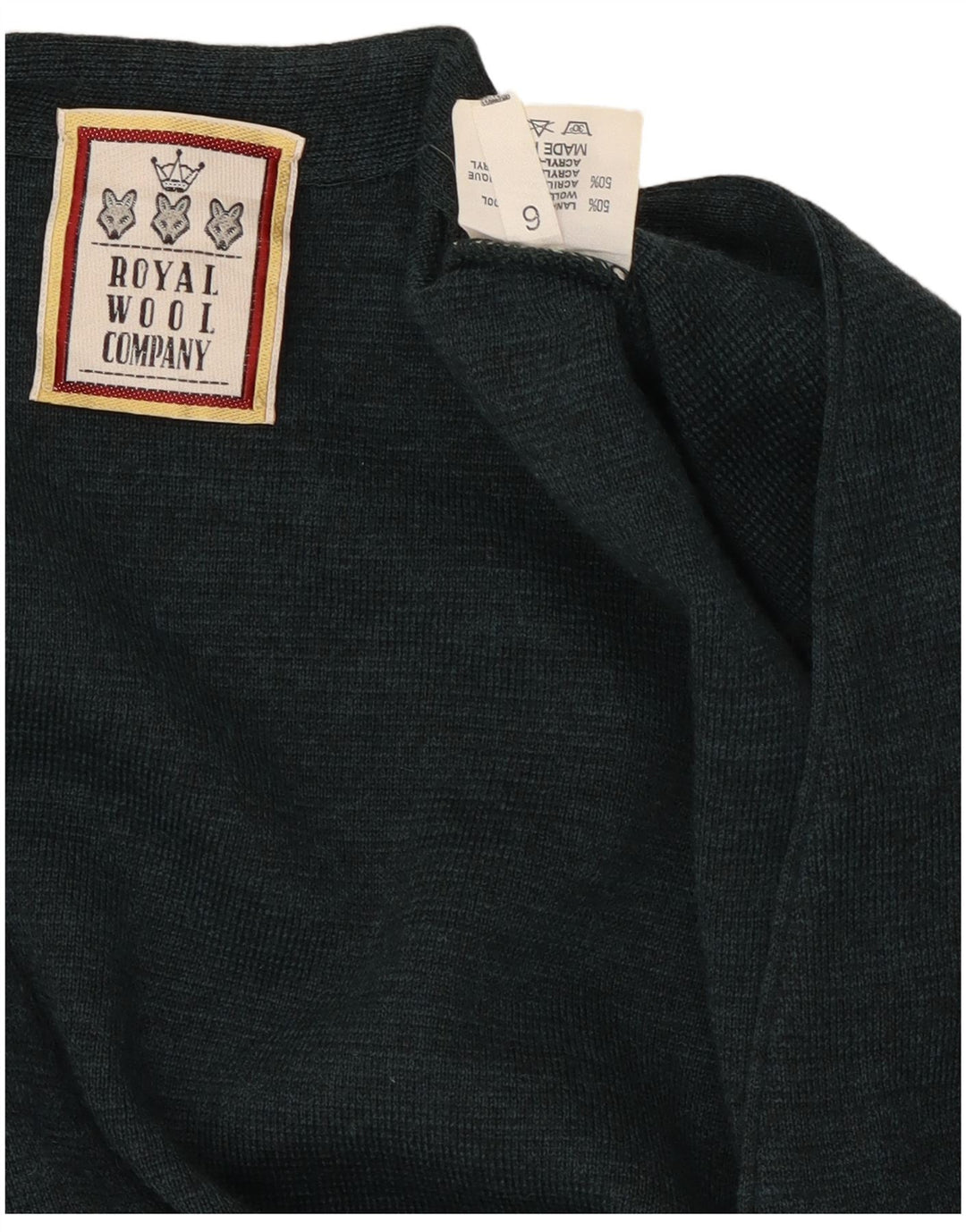 Chaleco de punto vintage para hombre de lana verde medio