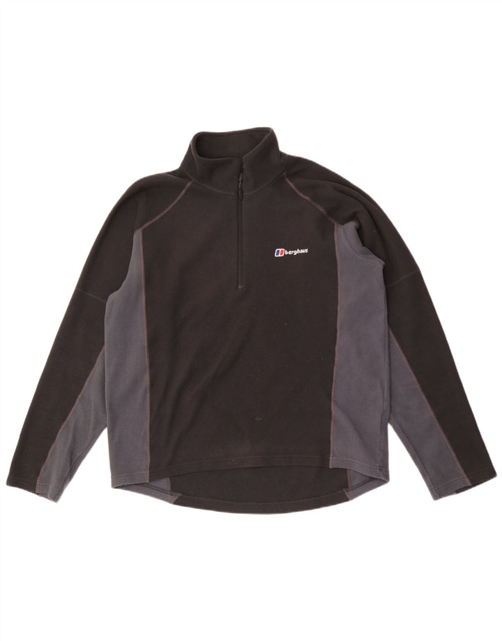 BERGHAUS Jersey De Polar Con Cremallera Y Cuello Para Hombre Poliéster Color Block Gris Medio