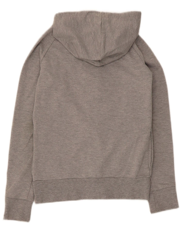 Kappa Sudadera con capucha y cremallera para niños 11-12 años Gris Algodón