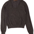 Zara Suéter con Cuello en V para Niños 7-8 Años Pequeño Gris Algodón