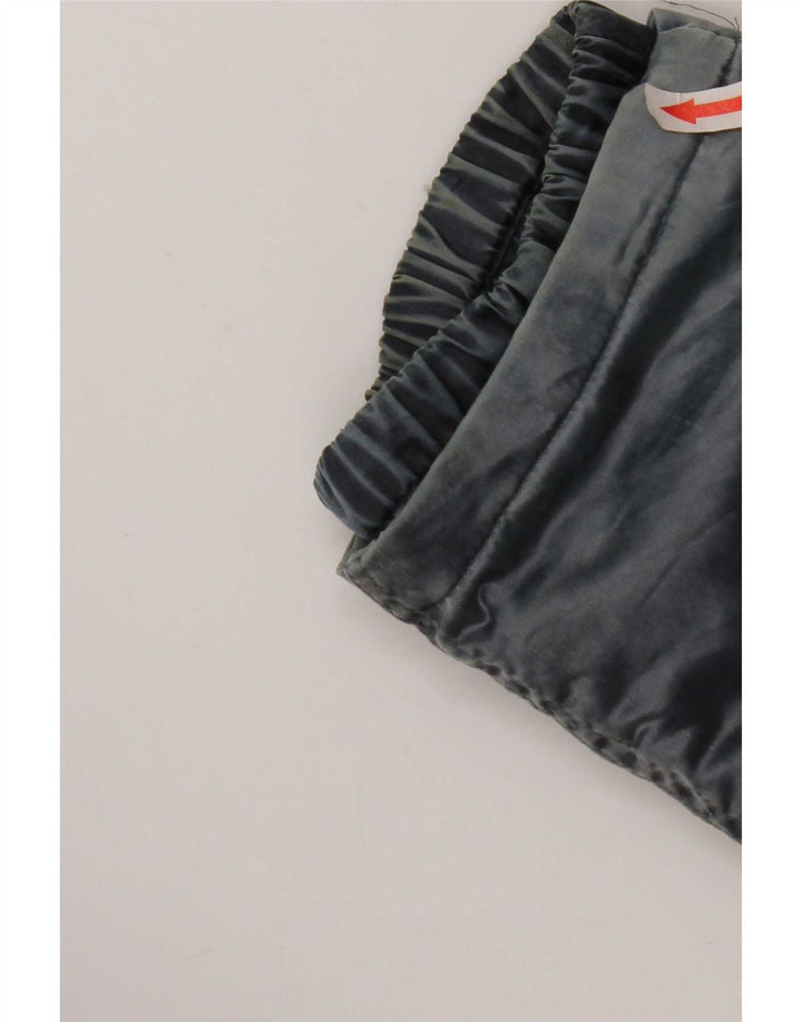 Vintage mujer con capucha chaqueta cortavientos de gran tamaño IT 44 azul medio