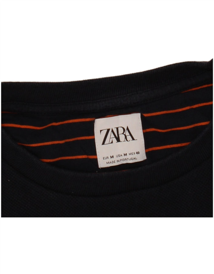 Zara Hombre Sudadera Jumper Medium Azul Marino